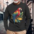 ブラジルの動物愛好家のための素敵なオウムの鳥のコスチューム 長袖Tシャツ 高齢者への贈り物