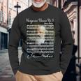ブラームス愛好家 ハンガリー舞踊 ポートレート&シグネチャーミュージック 長袖Tシャツ 高齢者への贈り物