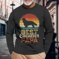 ベスト・キャバリア・パパ、キング・チャールズ・スパニエル 長袖Tシャツ 高齢者への贈り物