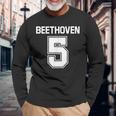 ベートーヴェン 5 第5楽章 交響曲 長袖Tシャツ 高齢者への贈り物