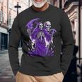 ホラー 死神とオカルト ゴシック 長袖Tシャツ 高齢者への贈り物