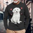 ホワイトゴールデンレトリバー ホワイトイングリッシュクリーム ゴールデンレトリバー 長袖Tシャツ 高齢者への贈り物