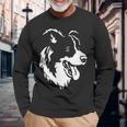 ボーダーコリー 犬 いぬ ボーダーコリー グッズ 長袖Tシャツ 高齢者への贈り物
