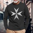 マルタ十字架騎士 病院 マルタ十字軍 長袖Tシャツ 高齢者への贈り物