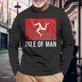 マン島旗 マンクス トラディショナル 3脚 長袖Tシャツ 高齢者への贈り物