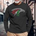 メキシコ国旗 アステカ風メキシコワシ 長袖Tシャツ 高齢者への贈り物