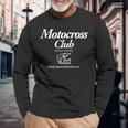 モトクロスクラブ公式メンバー、簡単にモトクロスに気を取られる 長袖Tシャツ 高齢者への贈り物
