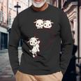 ヤギ好きの方へ かわいいかわいい赤ちゃんヤギのポケット付き 長袖Tシャツ 高齢者への贈り物