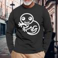 ヤモリ ペット好き かわいい アニメ ヤモリ 動物 生き物 長袖Tシャツ 高齢者への贈り物