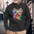 ヨークシャーテリア 犬好き ヨーキーマム 長袖Tシャツ 高齢者への贈り物