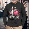 ラブボウリングピンクボール 長袖Tシャツ 高齢者への贈り物
