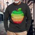 リンゴの力シリーズ リンゴのエネルギー リンゴ スライス 充電 バッテリー 残量 おもしろみ ユニーク 長袖tシャツ 長袖Tシャツ 高齢者への贈り物