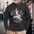 ルシファーの悪魔の紋章 五芒星とリヴァアタン十字架 長袖tシャツ 長袖Tシャツ 高齢者への贈り物