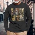 ルーヴル美術館 パリ フランス 芸術作品 長袖Tシャツ 高齢者への贈り物