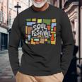 レトロ'70年代ソウルフェスティバルハーレムニューヨーク 長袖Tシャツ 高齢者への贈り物