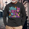 レトロな80年代パーティー衣装 ビンテージ1980年代クラシック 長袖Tシャツ 高齢者への贈り物