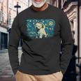 レトロなヴィンテージスタイルのウェスティ。 長袖Tシャツ 高齢者への贈り物