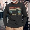 レトロノーリッチテリア ドッグブリードシルエット ノーリッチテリア 長袖Tシャツ 高齢者への贈り物