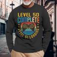レベル50 コンプリートレベル51 ローディング 50歳の誕生日 ビデオゲーマー 長袖Tシャツ 高齢者への贈り物