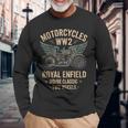 ロイヤルエンフィールドwdReクラシックモーターサイクルww2 長袖Tシャツ 高齢者への贈り物