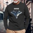 ロシアのステルス機第5世代su-57 長袖Tシャツ 高齢者への贈り物
