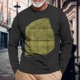 ロゼッタストーン エジプト象形文字 考古学 エジプト学 長袖Tシャツ 高齢者への贈り物