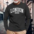 ロンドン イギリス Uk カレッジユニバーシティスタイル 長袖Tシャツ 高齢者への贈り物