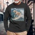 ワイマラナー犬 ワイマラナー 長袖Tシャツ 高齢者への贈り物