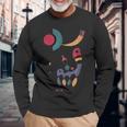 ワシリー・カンディンスキーによるステンシル構成1944 長袖Tシャツ 高齢者への贈り物