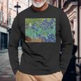 ヴィンセント・ファン・ゴッホによるアイリス1889 長袖tシャツ 長袖Tシャツ 高齢者への贈り物
