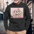 ヴィンセント・ファン・ゴッホ作 パステルヴィンテージローズ 美しい絵画 長袖Tシャツ 高齢者への贈り物