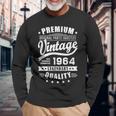 ヴィンテージ 1964 男性用 レトロ 面白い 1964 誕生日 長袖Tシャツ 高齢者への贈り物