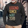 ヴィンテージ 86 誕生日デコレーション メンズ 86歳 1940 86歳の誕生日 長袖Tシャツ 高齢者への贈り物
