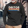ヴィンテージ レトロ 70年代80年代スタイル オハイオ州ダルトンの故郷 長袖Tシャツ 高齢者への贈り物