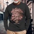 ヴィンテージ 自然 樫の木。木 ナチュラル オーク 木 森の男 長袖Tシャツ 高齢者への贈り物