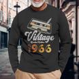 ヴィンテージ1966 カセット・ペンシル 60歳の誕生日 長袖Tシャツ 高齢者への贈り物