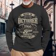 ヴィンテージ還暦伝説 1966年10月 60歳の贈り物 長袖Tシャツ 高齢者への贈り物