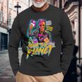 ヴェイパーウェーブ・ハック・ザ・プラネット 長袖Tシャツ 高齢者への贈り物