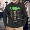 世界のカエル カエル種 生物学 自然 長袖Tシャツ 高齢者への贈り物