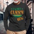 今カレーが欲しい インド料理 インド米 長袖Tシャツ 高齢者への贈り物