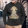仏像 ヨガ 仏教 禅 瞑想 長袖Tシャツ 高齢者への贈り物