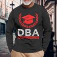 博士 Dba 学生 経営学博士 長袖Tシャツ 高齢者への贈り物
