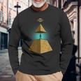 古代宇宙飛行士エジプトピラミッド宇宙人陰謀理論 長袖Tシャツ 高齢者への贈り物