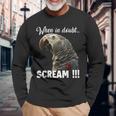 叫ぶアフリカヨウム T、面白いオウム 長袖Tシャツ 高齢者への贈り物