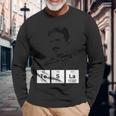 周期表 ニコラ・テスラア 長袖Tシャツ 高齢者への贈り物