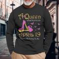 女王は4月19日、4月19日に誕生した誕生日パーティー。 長袖Tシャツ 高齢者への贈り物
