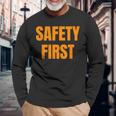安全第一。 長袖Tシャツ 高齢者への贈り物