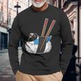 寿司ロール オウム I Kawaii Food I Blue-Masked Lovebird 長袖tシャツ 長袖Tシャツ 高齢者への贈り物