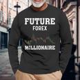 将来のfx億万長者トレーダー 長袖Tシャツ 高齢者への贈り物