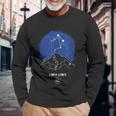 山のある星座 天秤座 長袖Tシャツ 高齢者への贈り物